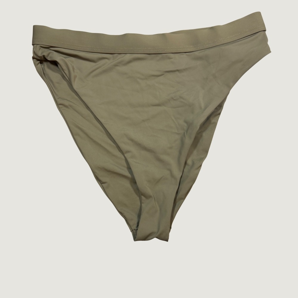 Dippin' Daisy's Bikini Bottoms Size Small Olive Green High‎ Waisted Cheeky New